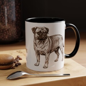 11oz Jug Mug, Black, lifestyle photo