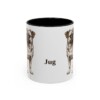 11oz Jug Mug, Black, front view