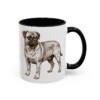 11oz Jug Mug, Black, right side view