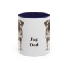 11oz Jug Dog Dad Mug, Navy, front view