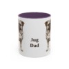 11oz Jug Dog Dad Mug, Purple, front view