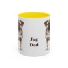 11oz Jug Dog Dad Mug, Yellow, front view