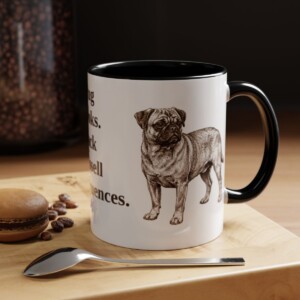 11oz Funny Jug Mug, Black, lifestyle photo
