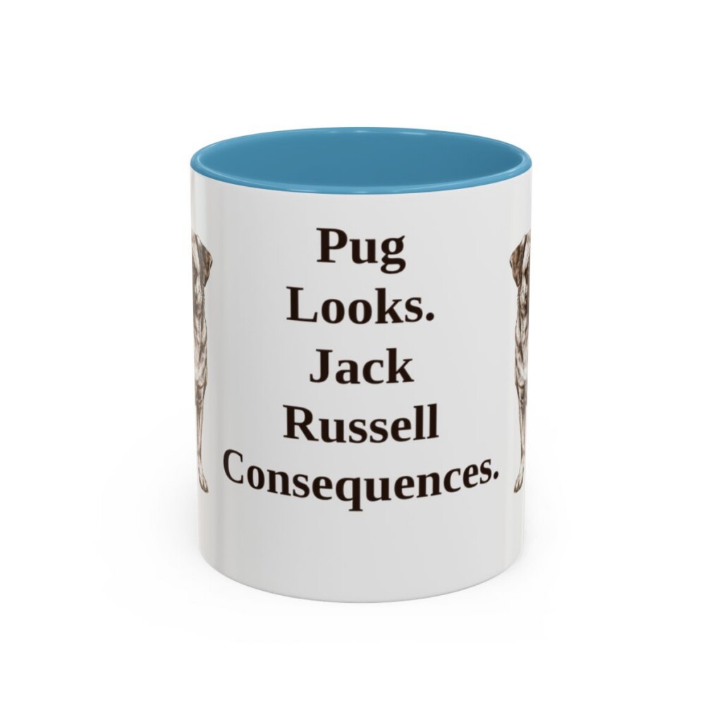 11oz-jug-mug-humor-light-blue 11oz Funny Jug Mug, Light Blue, front view