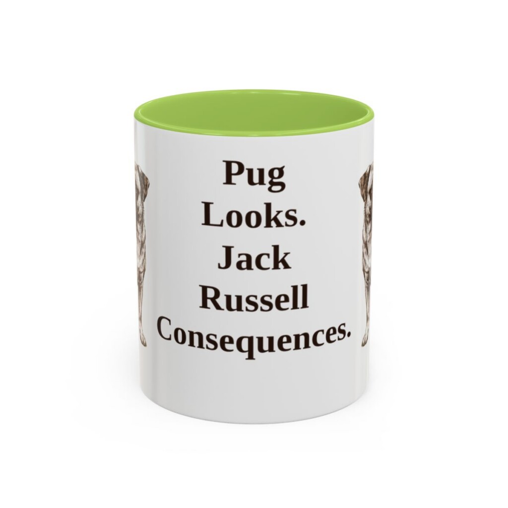 11oz-jug-mug-humor-light-green 11oz Funny Jug Mug, Light Green, front view
