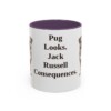 11oz-jug-mug-humor-purple 11oz Funny Jug Mug, Purple, front view