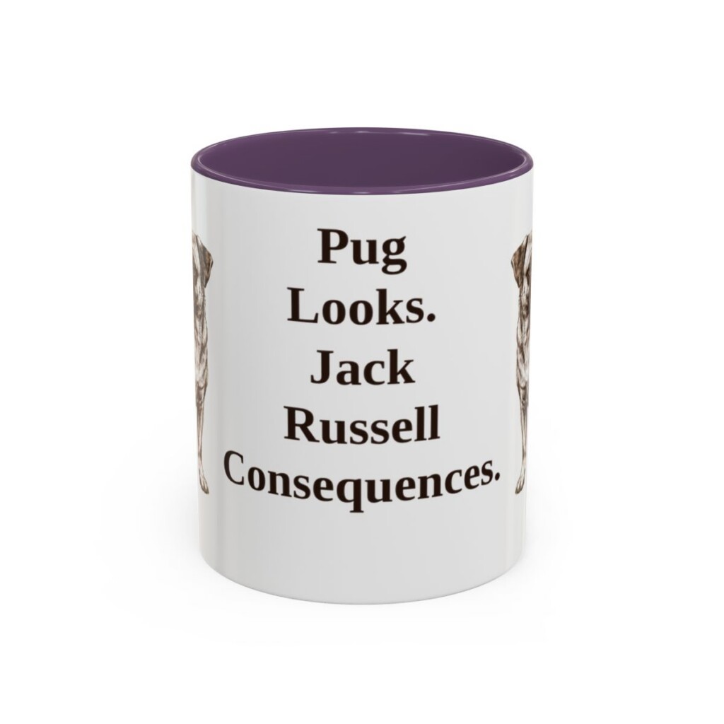 11oz-jug-mug-humor-purple 11oz Funny Jug Mug, Purple, front view