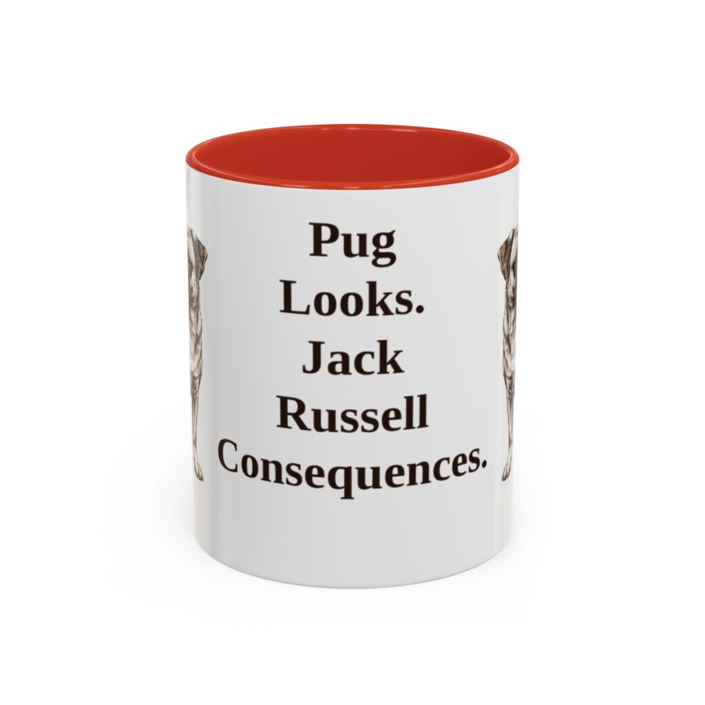 11oz-jug-mug-humor-red 11oz Funny Jug Mug, Red, front view