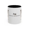 11oz Jug Latin Mug, Black, front view