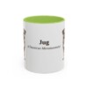 11oz Jug Latin Mug, Light Green, front view