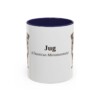 11oz Jug Latin Mug, Navy, front view