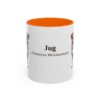 11oz Jug Latin Mug, Orange, front view