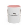 11oz Jug Latin Mug, Pink, front view