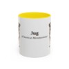 11oz Jug Latin Mug, Yellow, front view