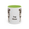 11oz Jug Dog Mom Mug, Light Green, front view