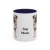 11oz Jug Dog Mom Mug, Navy, front view