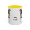 11oz Jug Dog Mom Mug, Yellow, front view