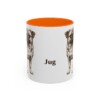 11oz Jug Mug, Orange, front view