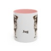 11oz Jug Mug, Pink, front view