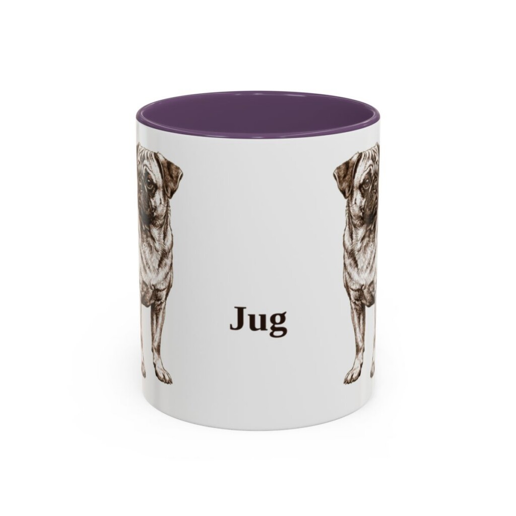 11oz Jug Mug, Purple, front view