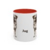 11oz Jug Mug, Red, front view
