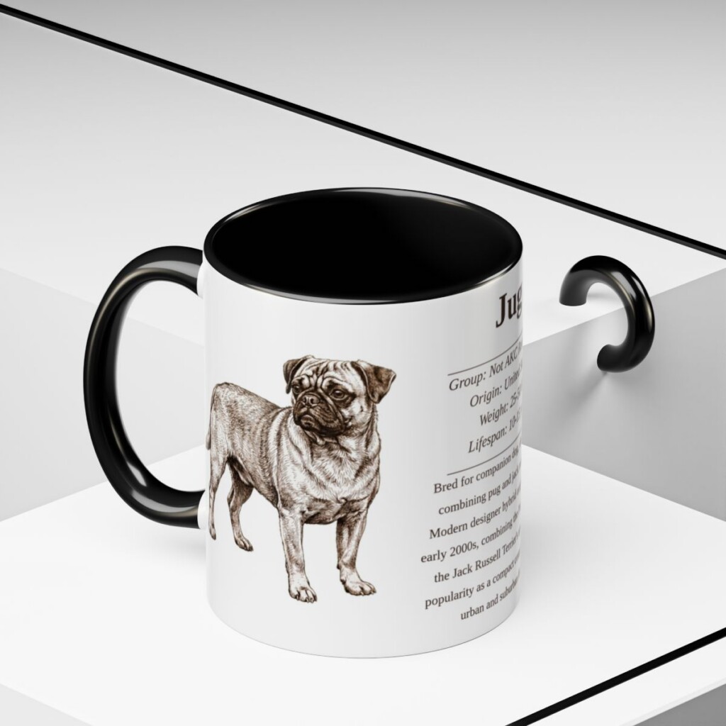 11oz Jug Mug, Black, lifestyle photo