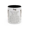 11oz Jug Mug, Black, front view