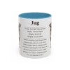 11oz Jug Mug, Light Blue, front view