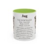11oz Jug Mug, Light Green, front view