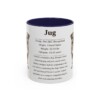 11oz Jug Mug, Navy, front view
