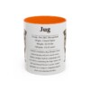 11oz Jug Mug, Orange, front view