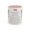 11oz Jug Mug, Pink, front view