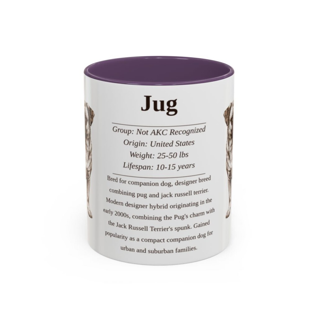 11oz Jug Mug, Purple, front view