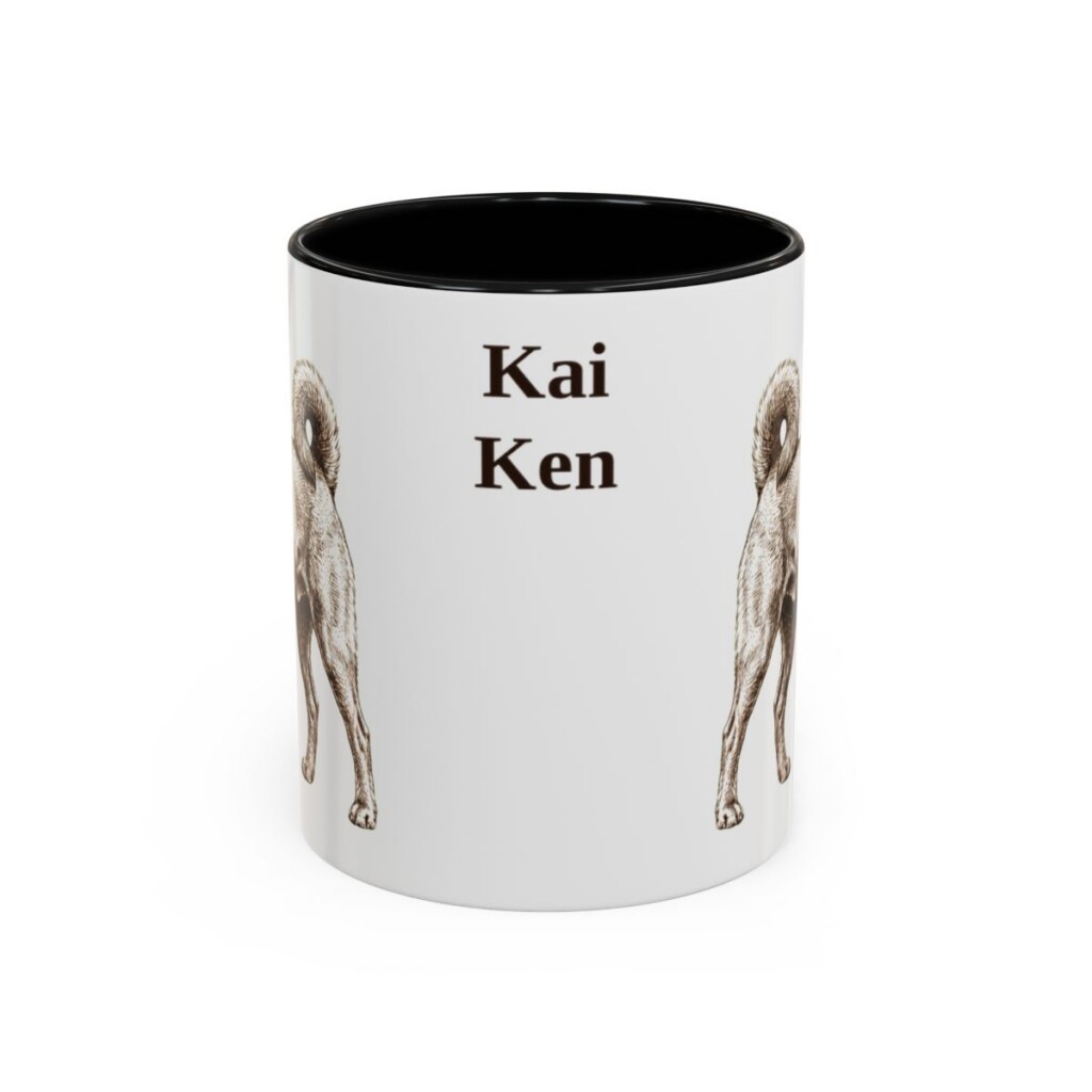 11oz Kai Ken Mug, Black, front view