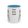 11oz Kai Ken Dog Dad Mug, Light Blue, front view
