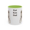 11oz Kai Ken Dog Dad Mug, Light Green, front view