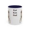 11oz Kai Ken Dog Dad Mug, Navy, front view