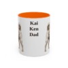 11oz Kai Ken Dog Dad Mug, Orange, front view