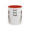 11oz Kai Ken Dog Dad Mug, Red, front view