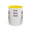 11oz Kai Ken Dog Dad Mug, Yellow, front view