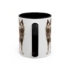 11oz Funny Kai Ken Mug, Black, back view