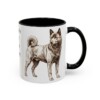 11oz Funny Kai Ken Mug, Black, right side view