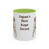 11oz Funny Kai Ken Mug, Light Green, front view