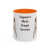 11oz Funny Kai Ken Mug, Orange, front view