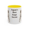 11oz Funny Kai Ken Mug, Yellow, front view