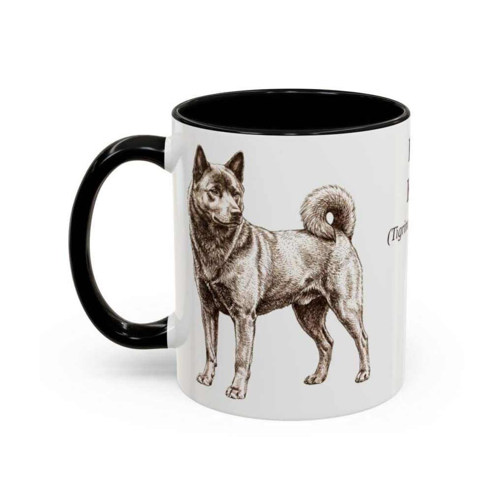 11oz Kai Ken Latin Mug, Black, left side view