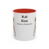 11oz Kai Ken Latin Mug, Red, front view