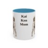 11oz Kai Ken Dog Mom Mug, Light Blue, front view