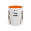 11oz Kai Ken Dog Mom Mug, Orange, front view