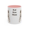11oz Kai Ken Dog Mom Mug, Pink, front view